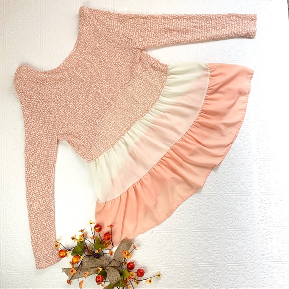 🌞 Entro Tiered Ruffle Sweater To SZ M - Picture 4 of 5